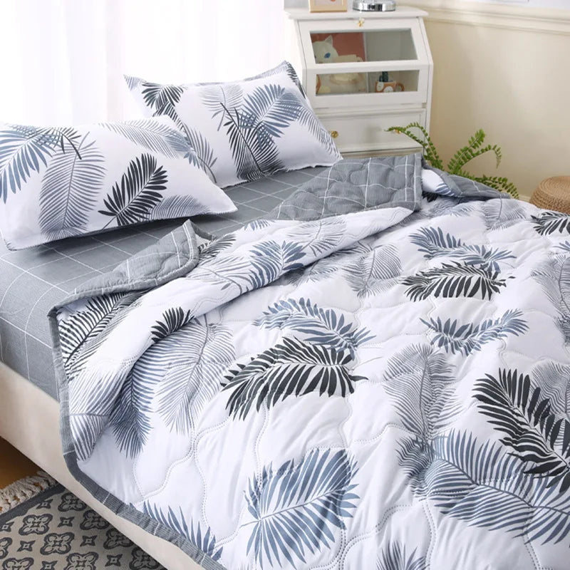 Soft Summer Quilt Set or Single Quilts Lightweight Breathable Thin Comforter Sets