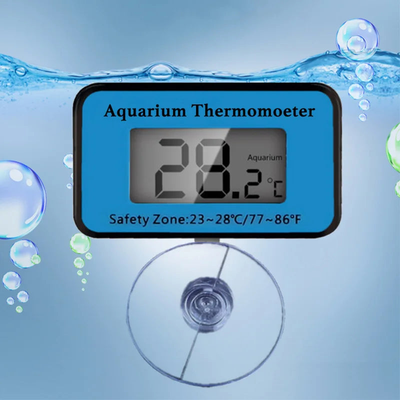 LCD Digital Aquarium Thermometer with Probe Suction Cup Fish Tank Water Electronic Thermometer Measurement