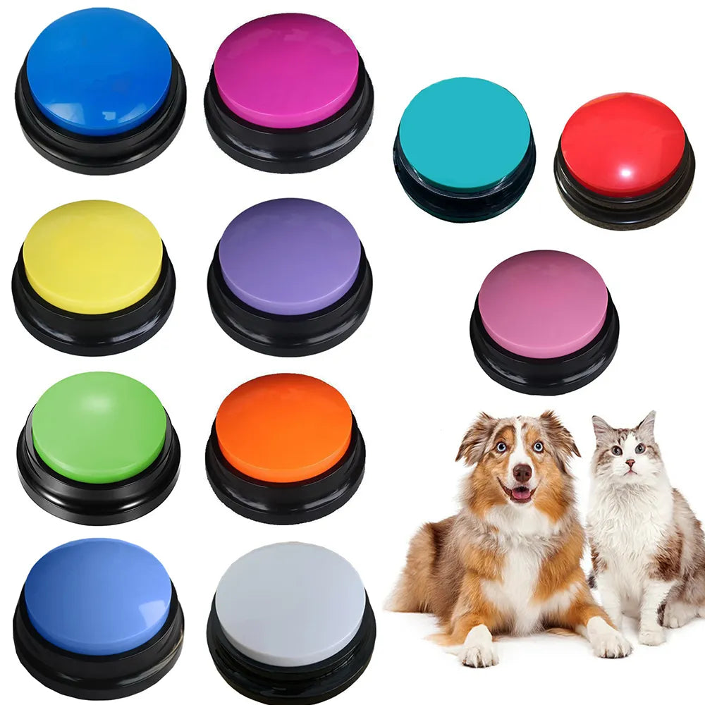 Interactive Dog Toys Dog Recordable Toys Travel Talking Pet Starters Pet Speaking Buttons