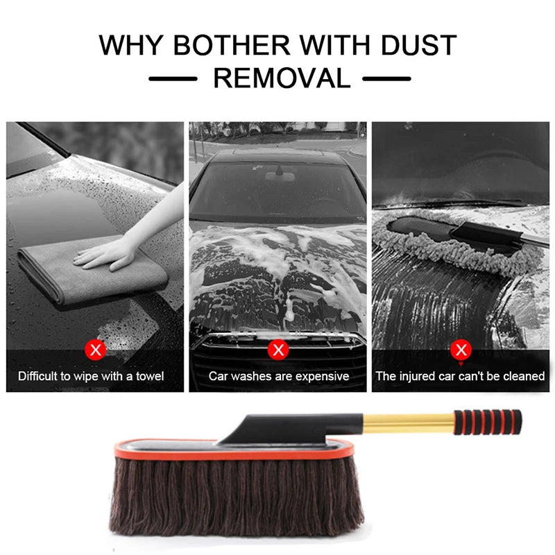 Car Duster Suit Telescopic Microfiber Car Cleaning Mop Dust Removal Brush