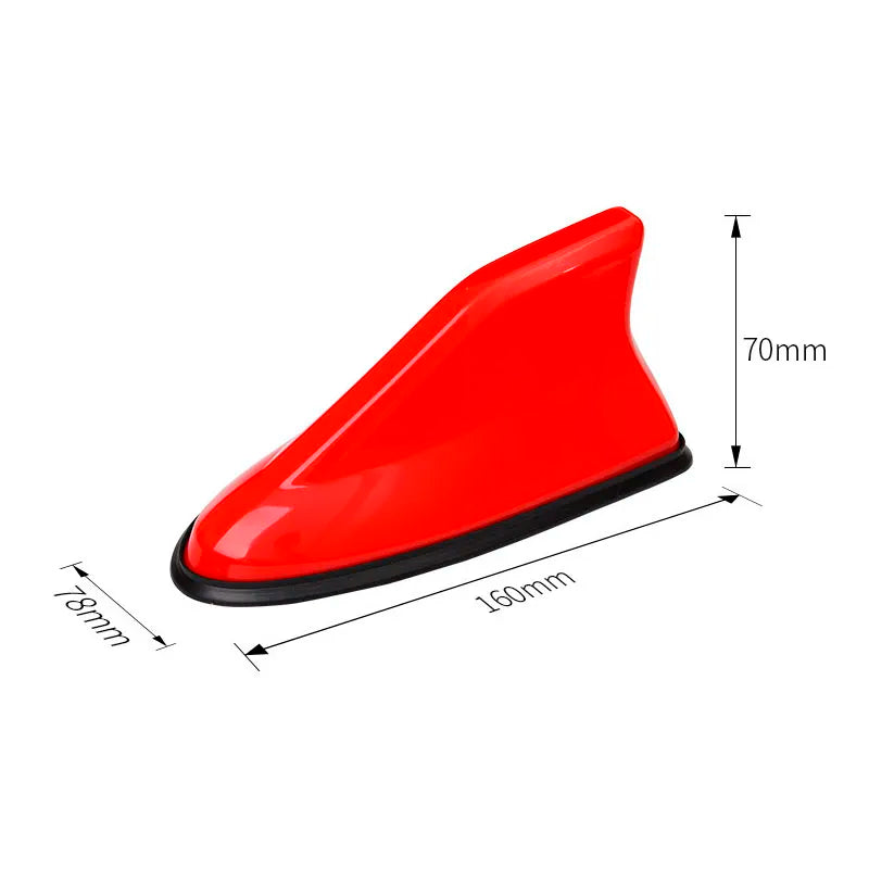 Car Shark Fin Antenna 16cm Universal Carbon Fiber Look Roof Top Mount Aerial Antenna Toppers