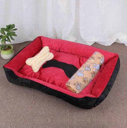 Dog Sofa Bed Bed for Dog Cat Pet Square Plush Kennel Medium Small Cushion Dog Bed House