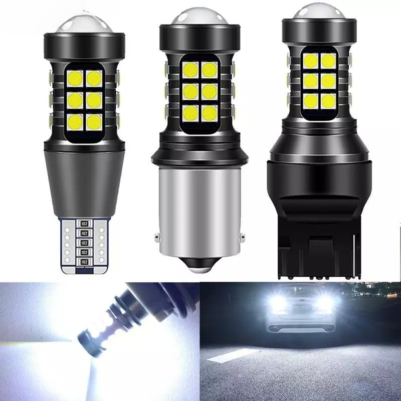 2Pcs 1156 P21W BA15S 7440 W21W High Power Auto LED Bulb White 12V Car Reverse Back Light T15 W16W 3030 Turn Signal Lamp