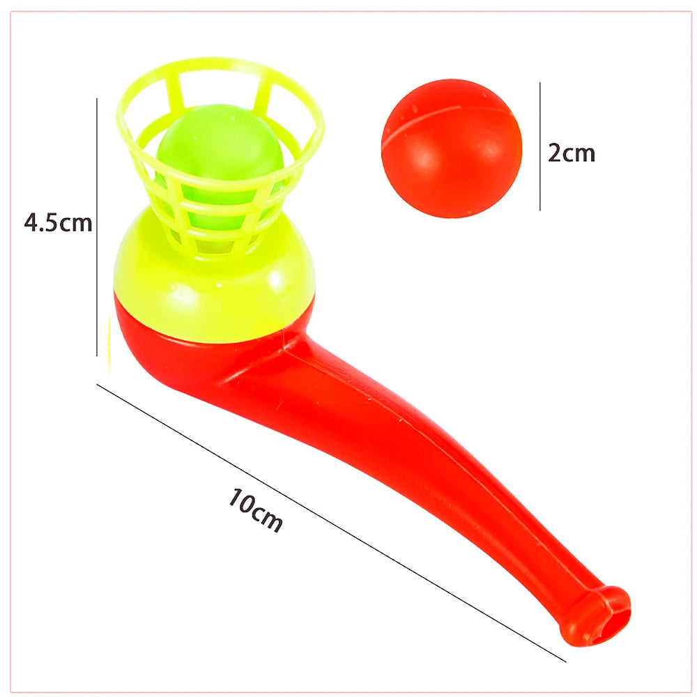 12Pcs Fun Magic Blowing Pipe Floating Ball Game Christmas Party Toy