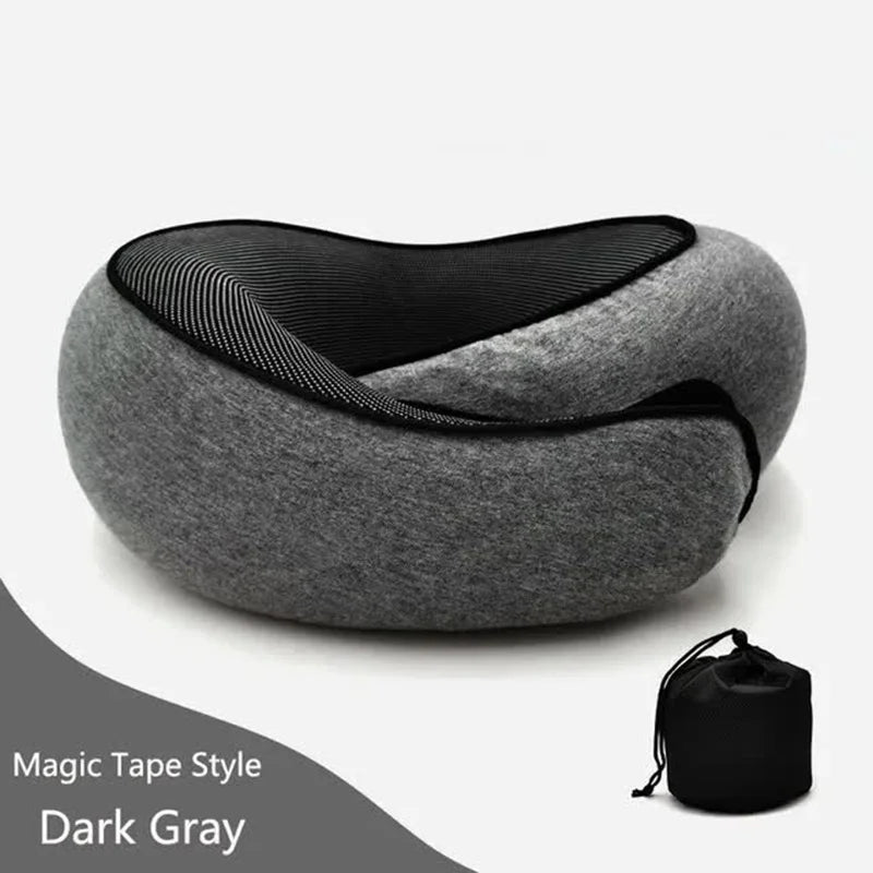 Travel Neck Pillow Memory Foam U-shaped Portable Adjustable Soft Noon Break Sleep Pillows