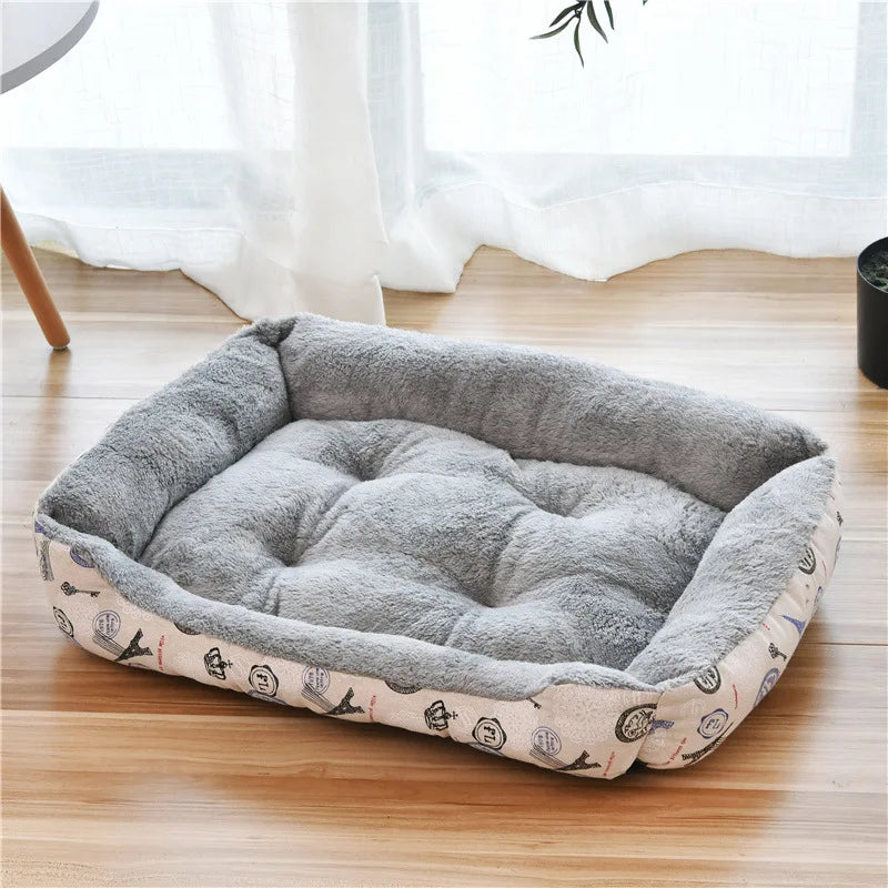 Dog Sofa Bed Bed for Dog Cat Pet Square Plush Kennel Medium Small Cushion Dog Bed House