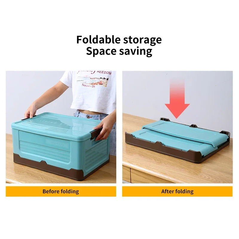 Folding Storage Box Multifunction Foldable Organizer Container Plastic