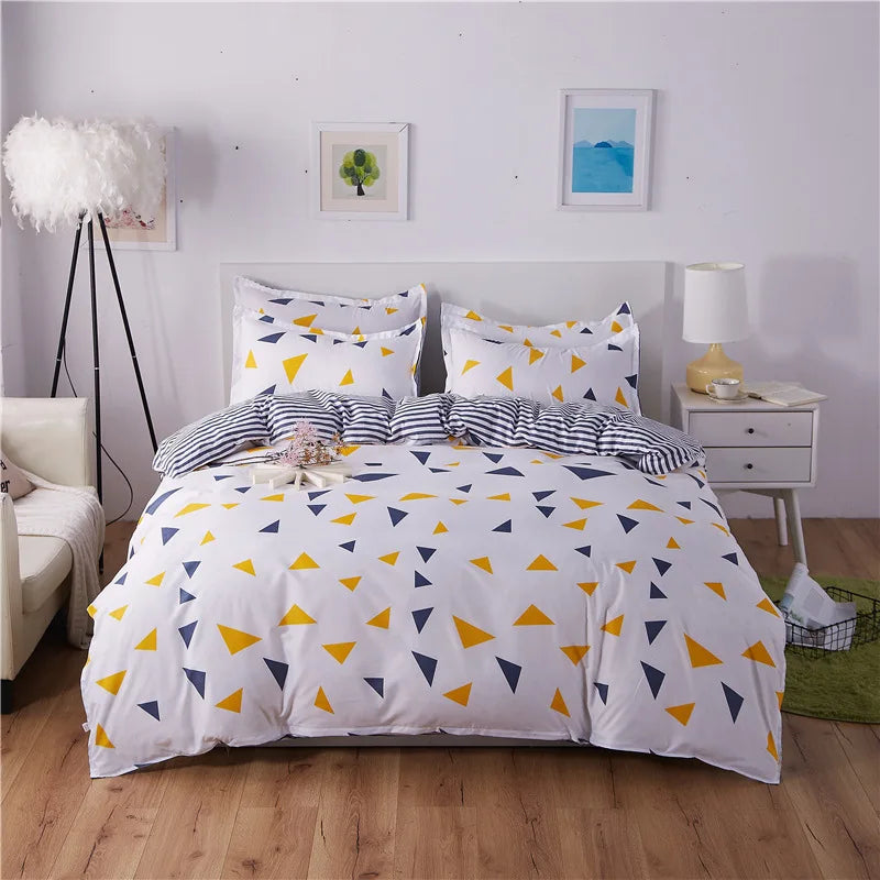 Cartoon Print Duvet Cover 220x240 Quilt Cover AB Double-sided Comforter Covers