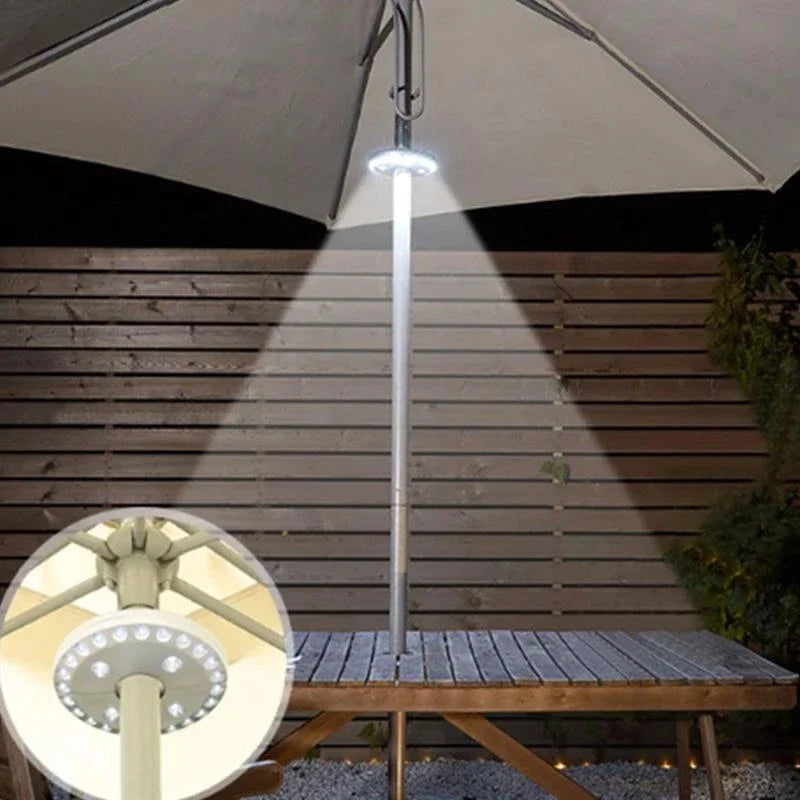 1PC Led Super Bright Patio LED Umbrella Light Outdoor Portable Camping Tent Light Lamp With Hook Garden Lantern