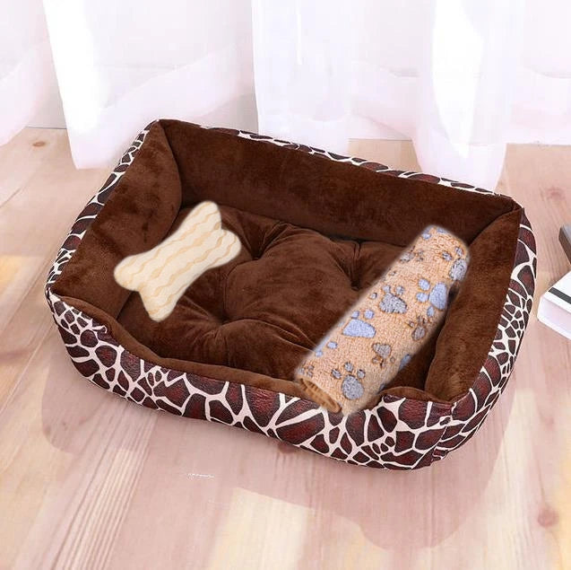 Dog Sofa Bed Bed for Dog Cat Pet Square Plush Kennel Medium Small Cushion Dog Bed House