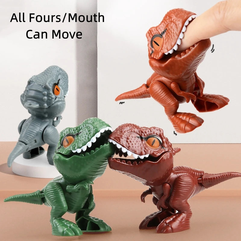 Jurassic Finger Dinosaur Triceratops Tyrannosaurus Model Toys for Kids