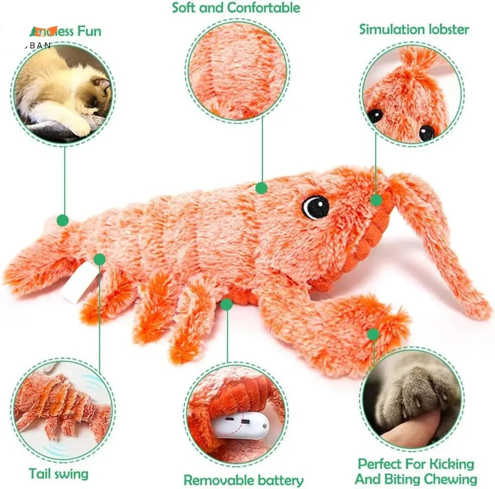 Catnip Toys For Cats Electric Jumping Cat Toys Simulation Lobster Dog Toy USB Charging