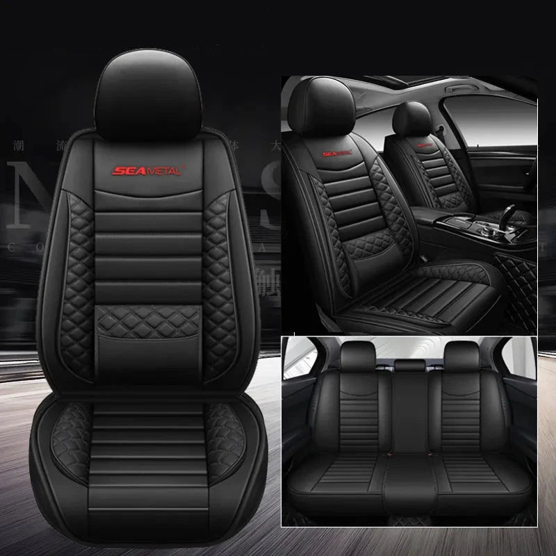 Car Seat Cover PU Leather Universal Automobiles Seat Covers Protect Cushion Interior Auto Front/Rear Chairs Cushions