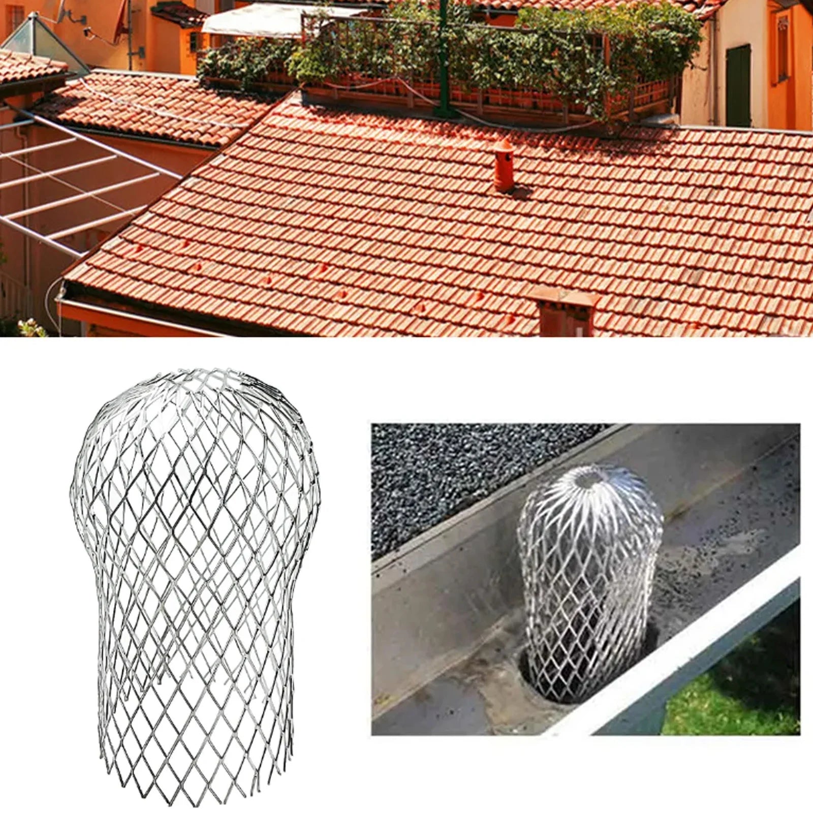 Rain Gutters Roof Guard Filters 3 Inch Aluminum Filter Strainer Drain Net Cover