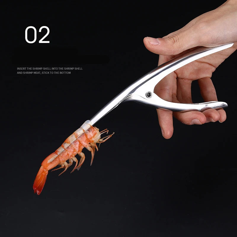 Kitchen Accessories Shrimp Peeler Stainless Steel Seafood Cooking Tools Creative Convenient Shrimp Peel Device Kitchen Gadgets