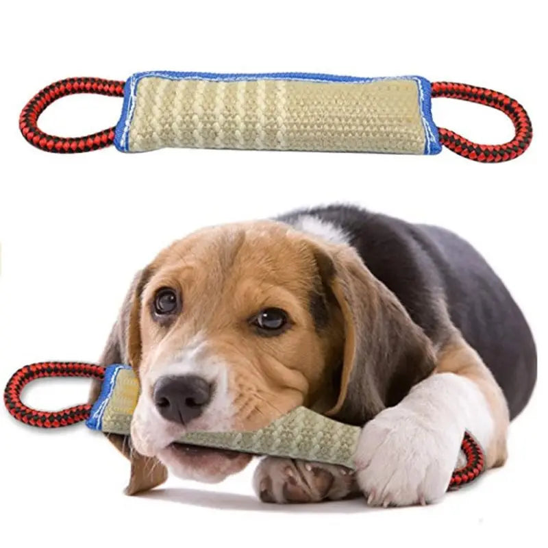 Dog chewing toy Dog teether Dog Bite Pillow Jute Bite Chewing Fetch  Puppy Training Interactive Play