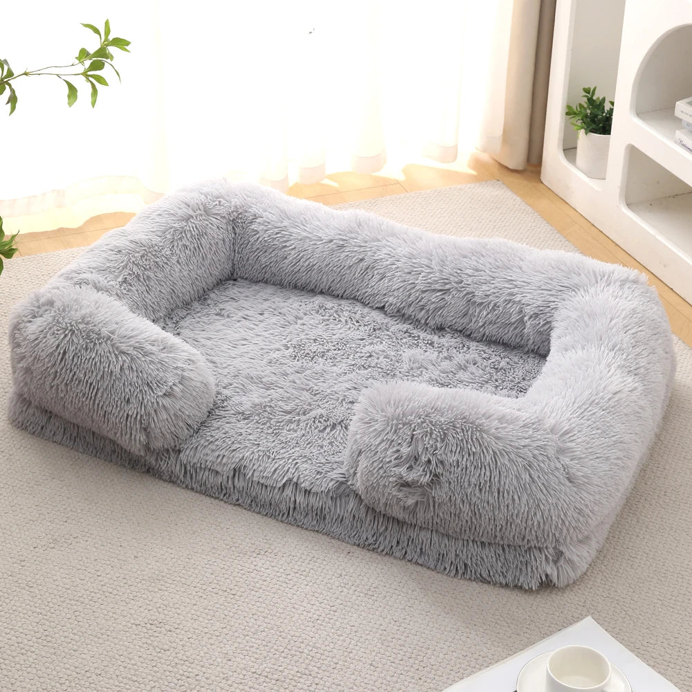 Large Plush Dog Bed Sofa Cat Bed Dog Kennel Mattress Ring Cat Puppy Winter House Sleeping Mats On The Floor