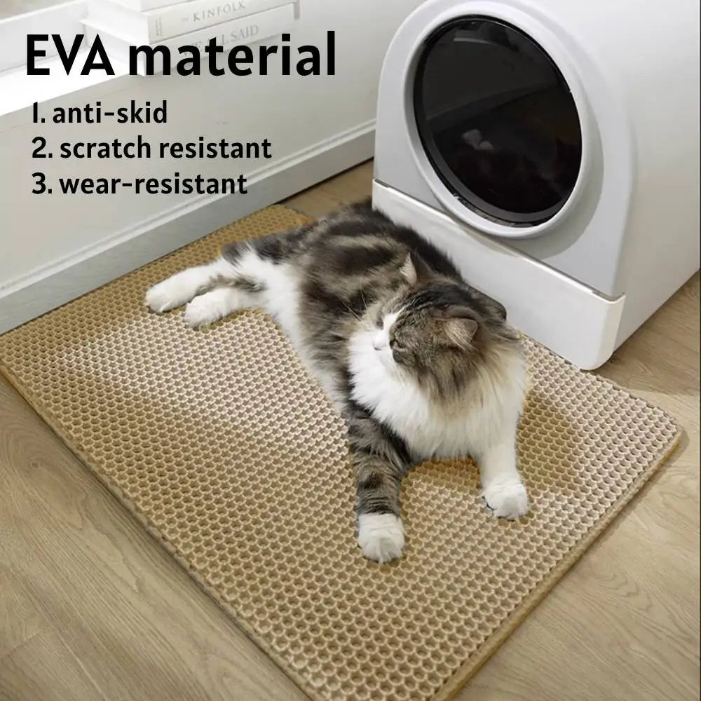 Double Layer EVA Cat Litter Pad Large Waterproof Non-slip Sand Basin Filter Kitten Dog Washable Cats Pet Products Accessories