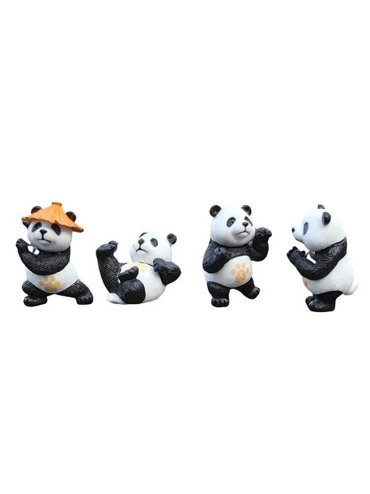 4pcs/set Panda Design Car Ornaments Car Center Console Ornaments