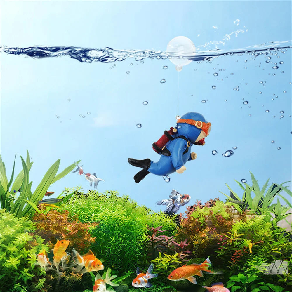 Mini Diver Figurines Miniatures Floating Ball Aquarium Decoration Fish Tank Landscaping Ornaments Aquatic Aquarium Accessories