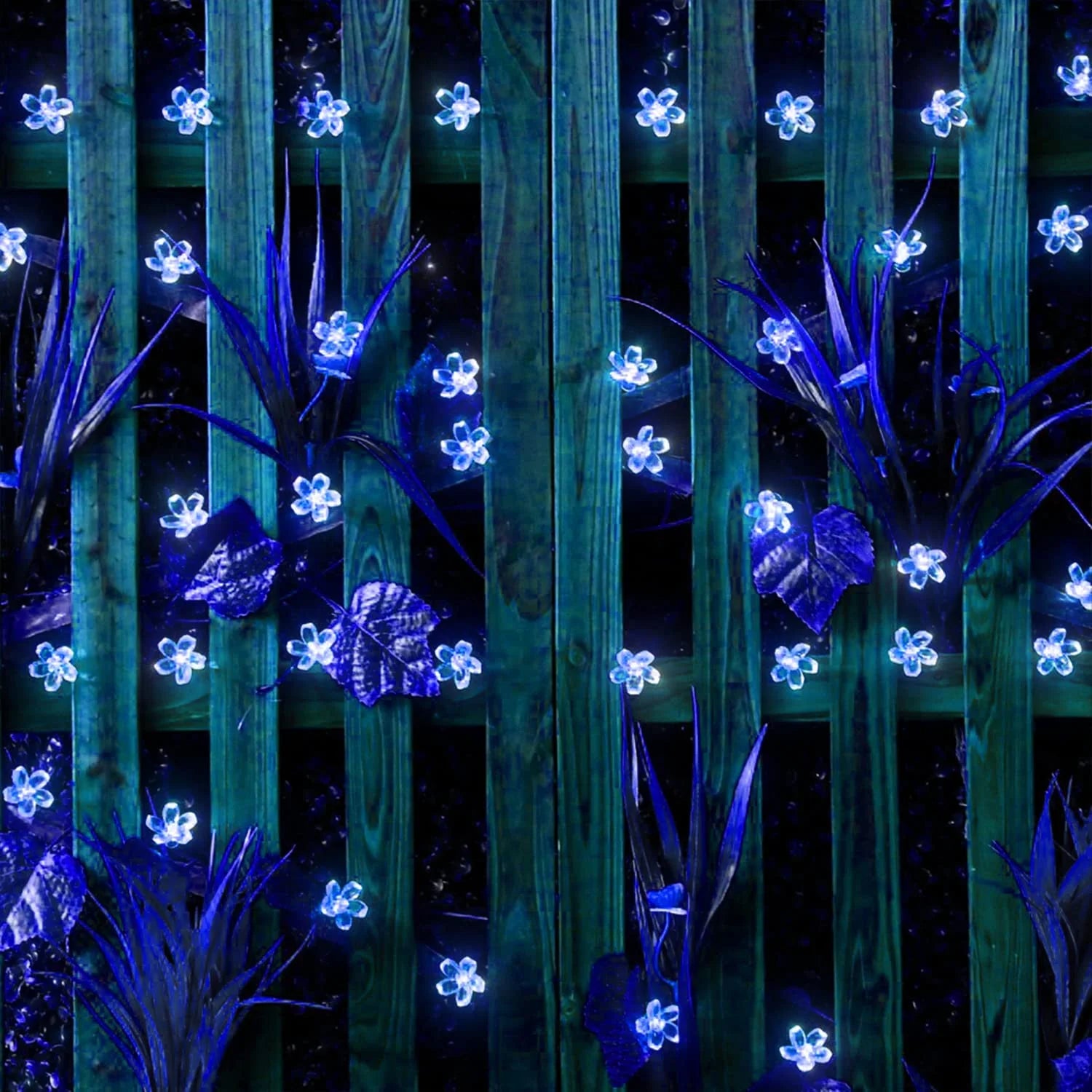 Solar Garden Lights Solar Flower String Lights Solar Outdoor Lights Waterproof