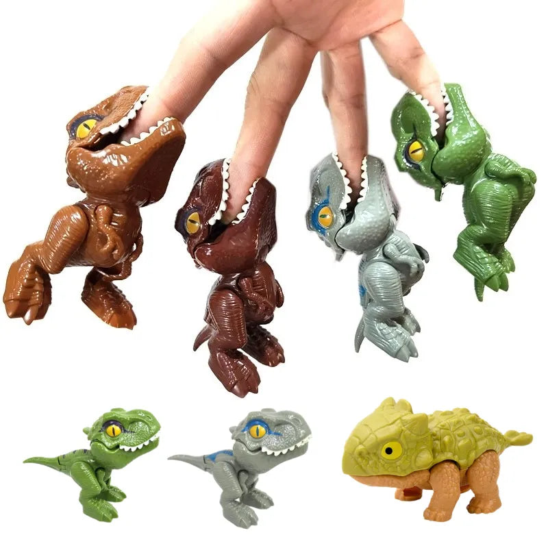 Jurassic Finger Dinosaur Triceratops Tyrannosaurus Model Toys for Kids