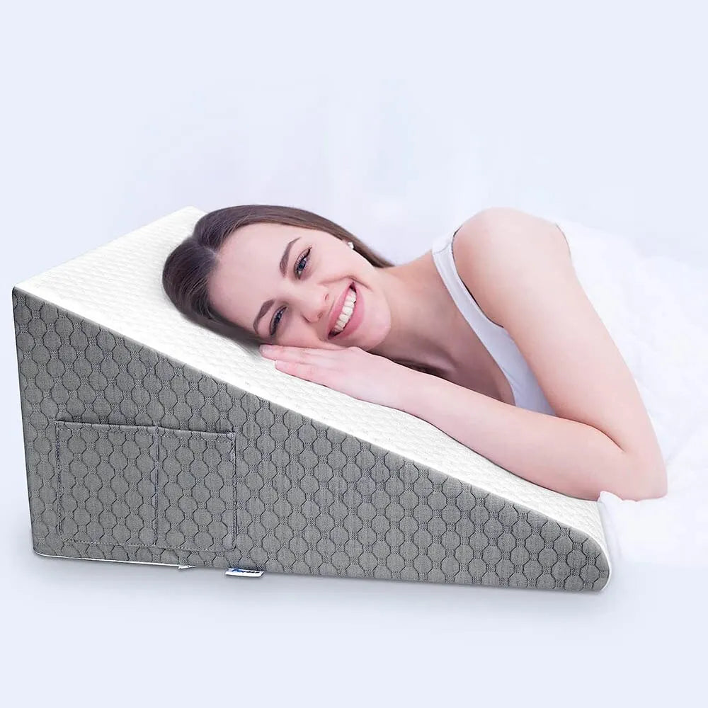 Wedge Pillow for Acid Reflux After Surgery Triangle Pillow Air Layer Memory Foam