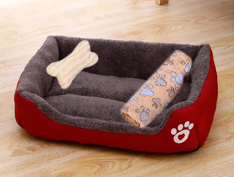 Dog Sofa Bed Bed for Dog Cat Pet Square Plush Kennel Medium Small Cushion Dog Bed House