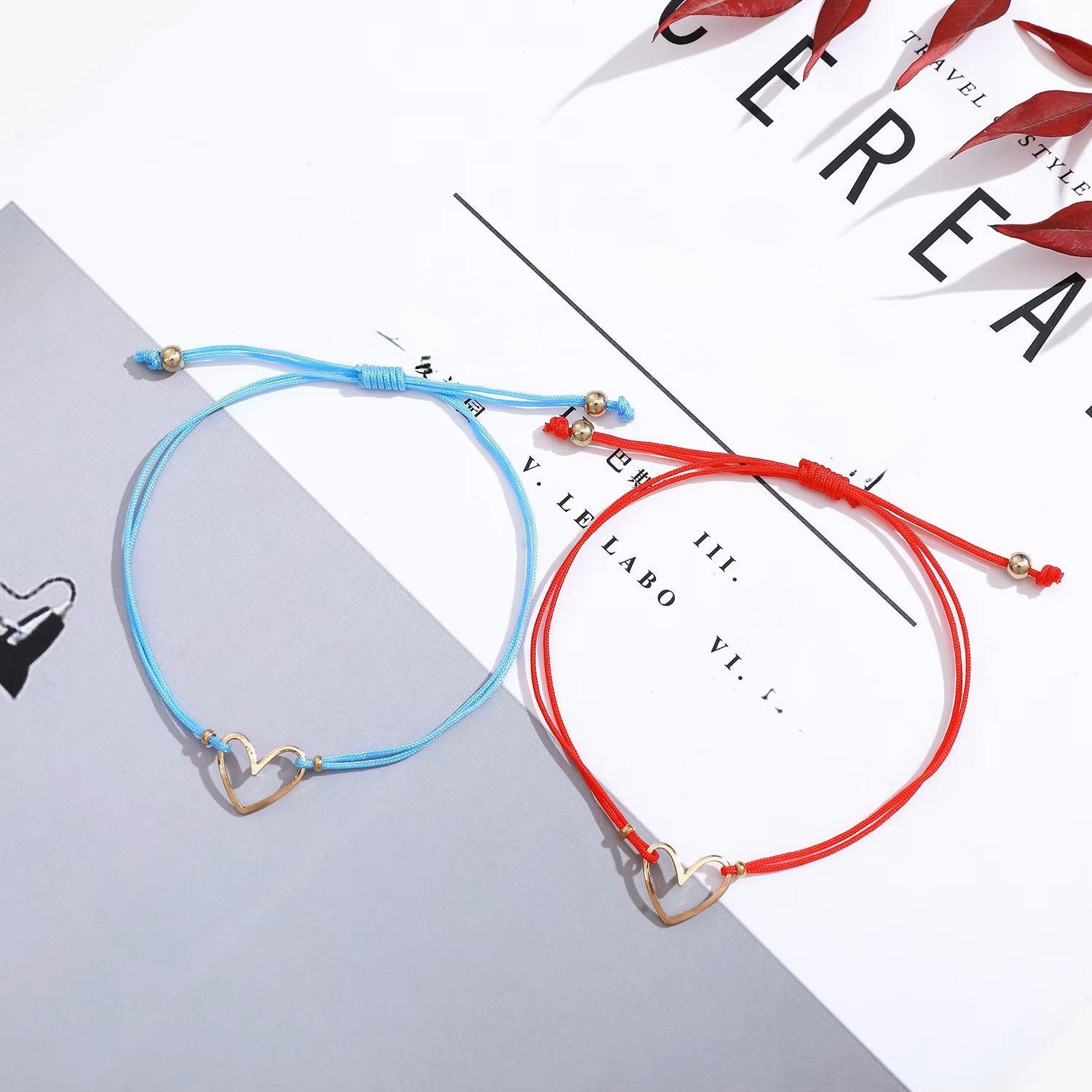 12 PCS Fashion Alloy Love Simple Bracelets for Boys and Girls Couples Multi Color Bracelet Set