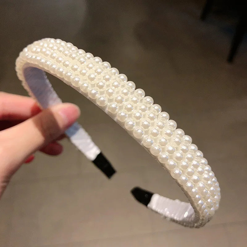 Pearls Versatile Simple Temperament Hair Band Headband for Women Headwear