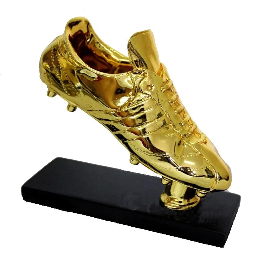 Football Soccer Golden Shoe Award Trophy Best Shooter Gold Plated Shoe Boot League Fans Souvenir Cup Birthday Christmas Gift