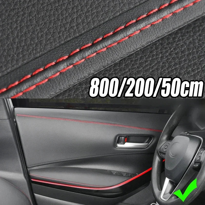 Self-adhesive Moulding Trim Car Interior Styling Dashboard PU Leather Decoration