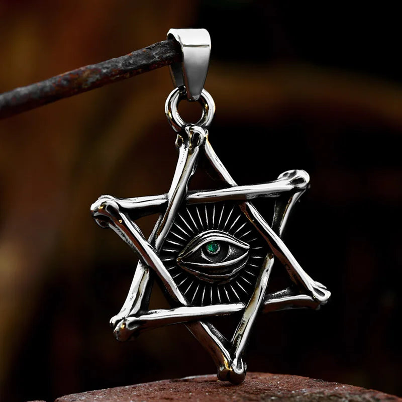 Stainless Steel Classic Star Of David Men's Pendant Six-pointed Star Fashion