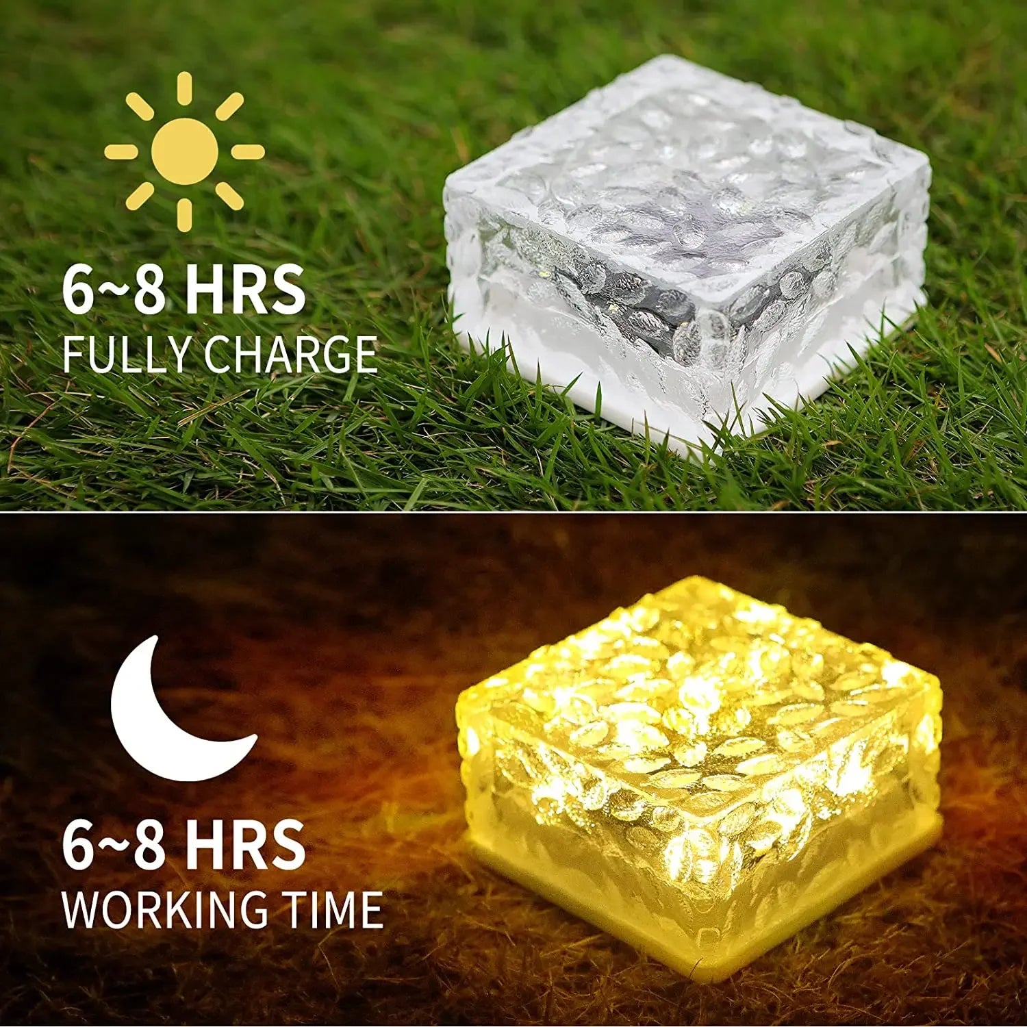 Solar Outdoor Light Ground Brick Sunlight Waterproof Cube Solar Lamp