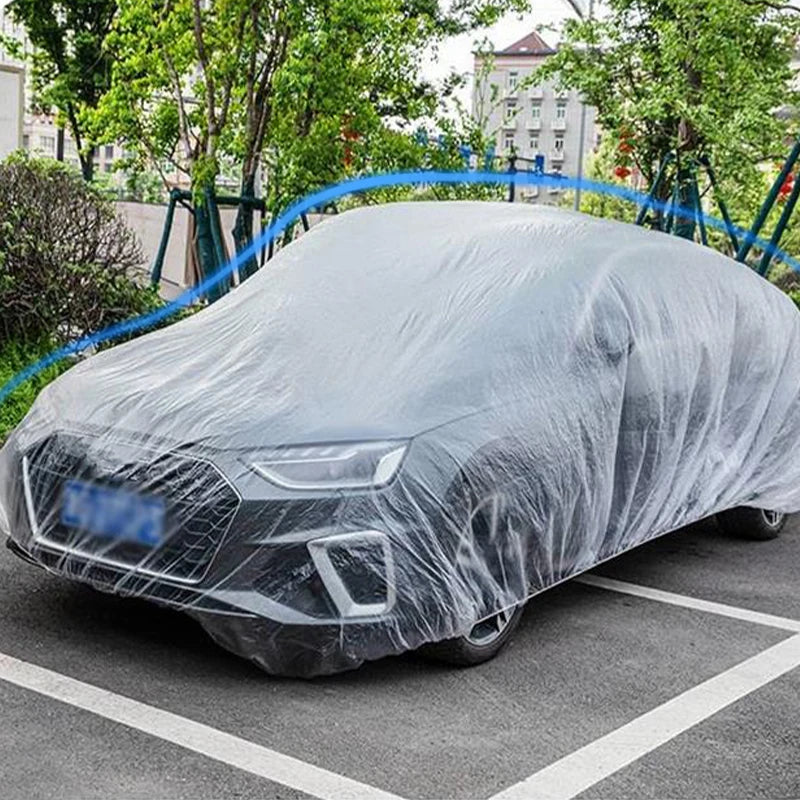 Disposable Car Cover Indoor Dustproof PEVA Car Cover Transparent Soft Scratch-Free