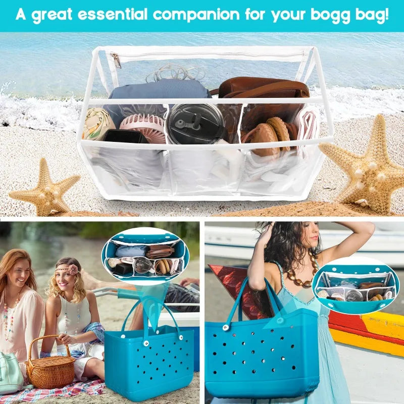 XL Clear Bogg Bag Accessories EVA Rubber Waterproof Shopping Basket  Tote Bag