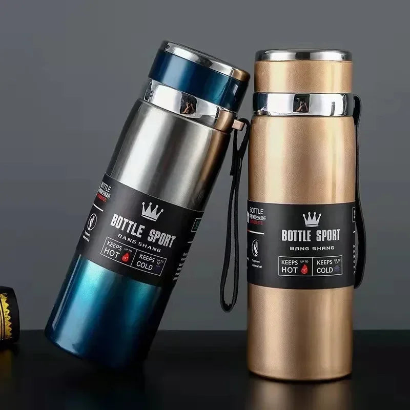 1L Thermal Water Bottle Stainless Steel Thermos Bottle Keep Cold and Hot Water Bottle