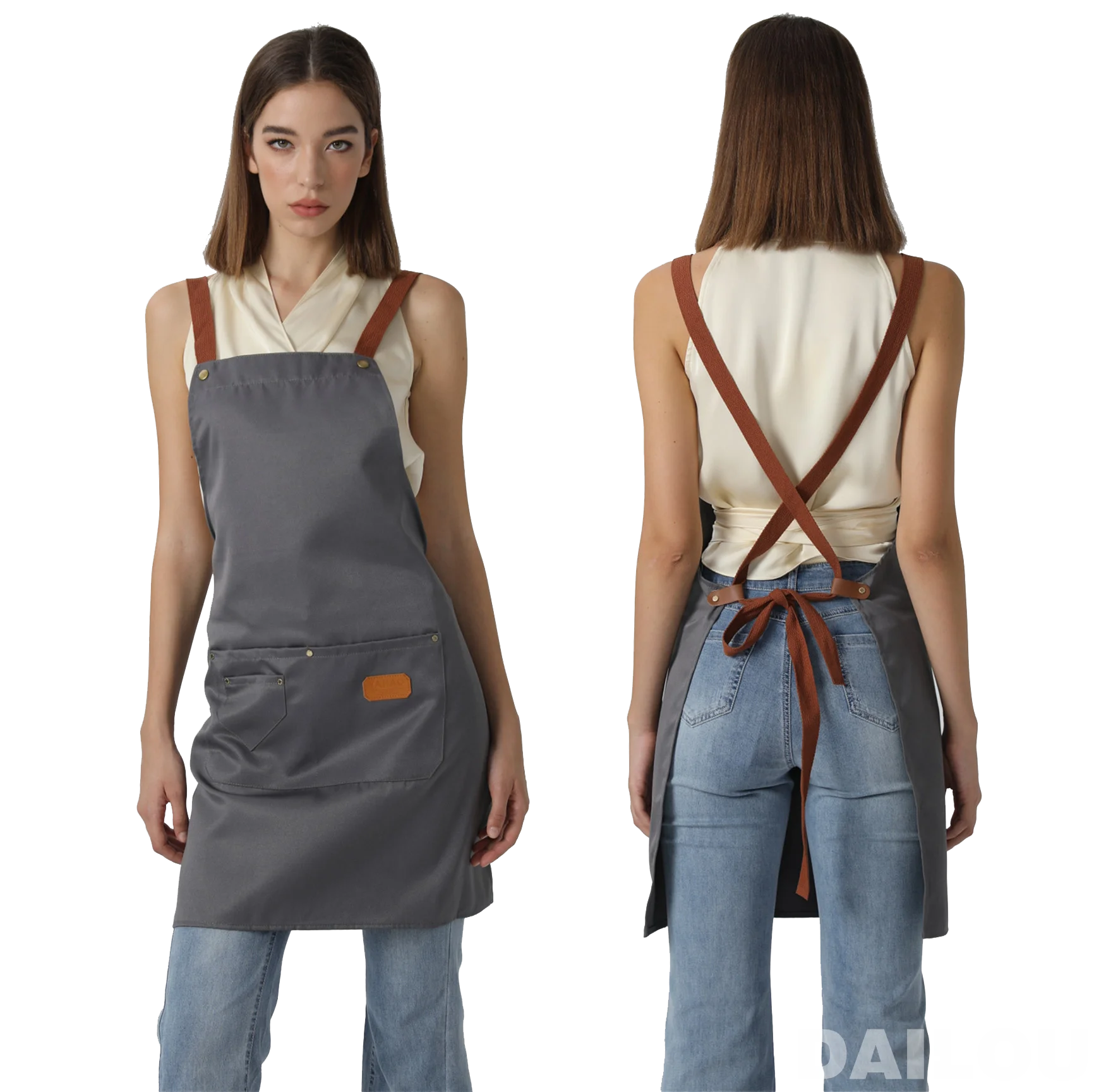 Kitchen Aprons for Woman Men Chef Work Apron for Grill Restaurant Bar