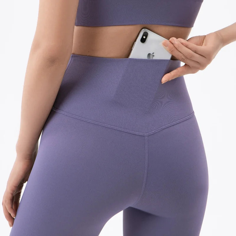 Yoga Leggings for Fitness Legging Sport Femme Back Pocket Pants Female Buttery Soft High Waist Leggins Push Up Gym Tights Women