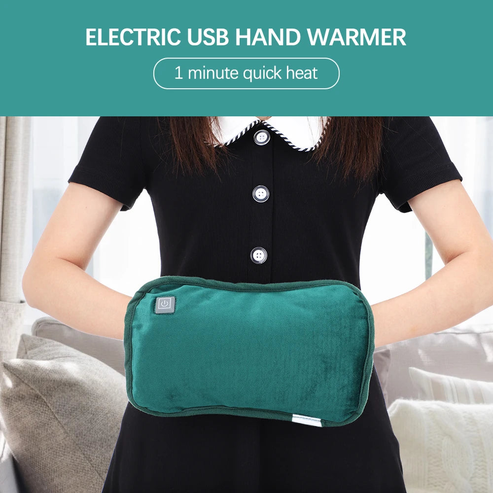 Electric Hand Warmer USB Heater Graphene Heating Flannel Warmer Bag