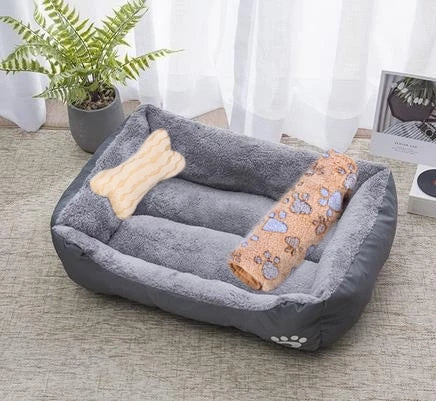 Dog Sofa Bed Bed for Dog Cat Pet Square Plush Kennel Medium Small Cushion Dog Bed House