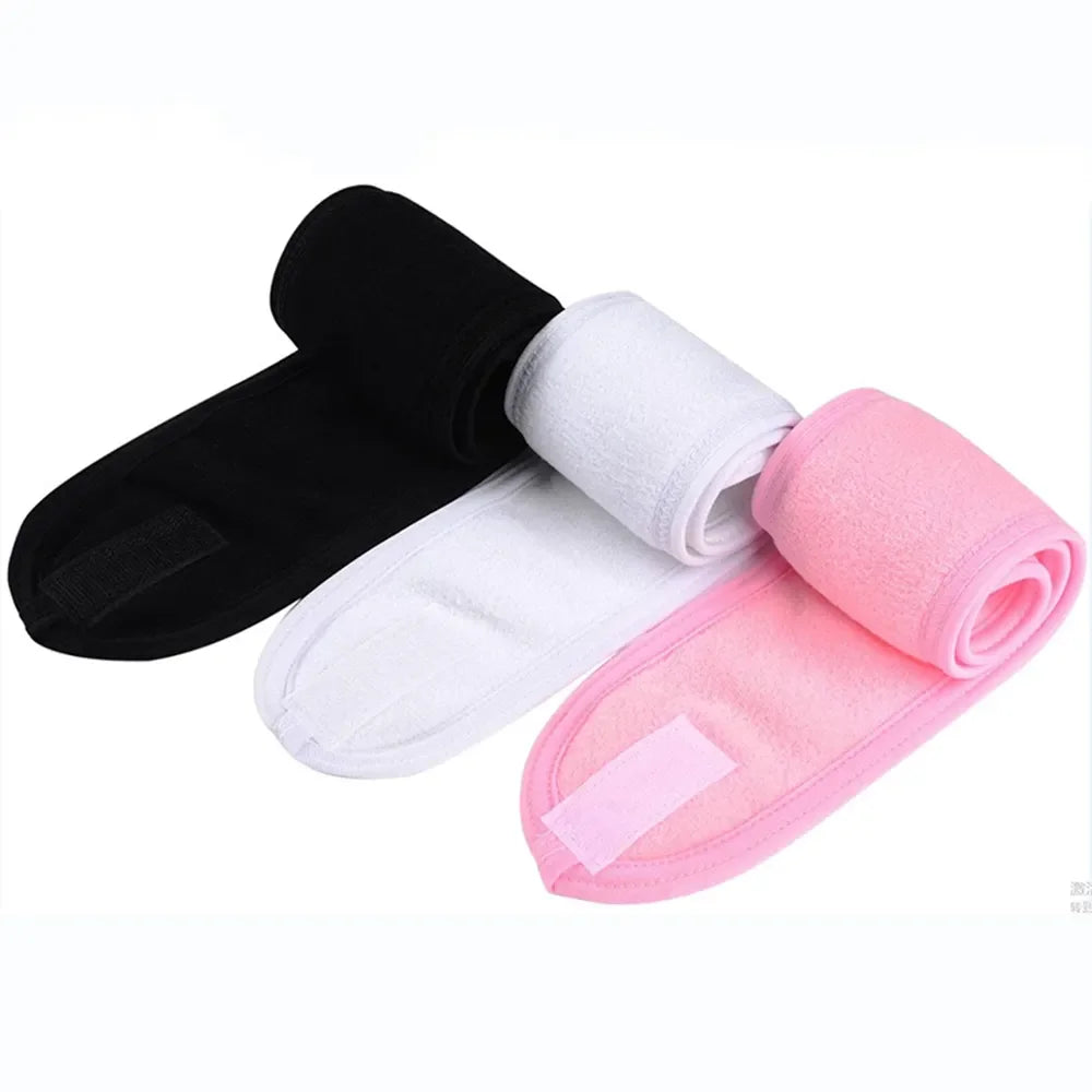 Adjustable Head Band Women Spa Wide Hairband Yoga Bath Shower Makeup Wash Face Cosmetic Headband Soft Toweling Hair Accessories