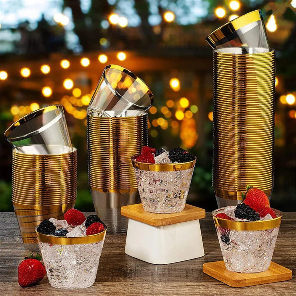 Household Plastic Cup Stackable Stylish Plastic Wine Mugs For Restaurant Small Size Disposable Application Portable