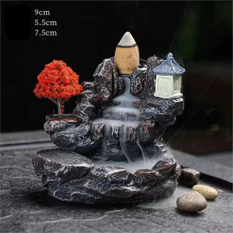 Backflow Incense Holder Waterfall Incense Burner Home Decor Aromatherapy Ornament