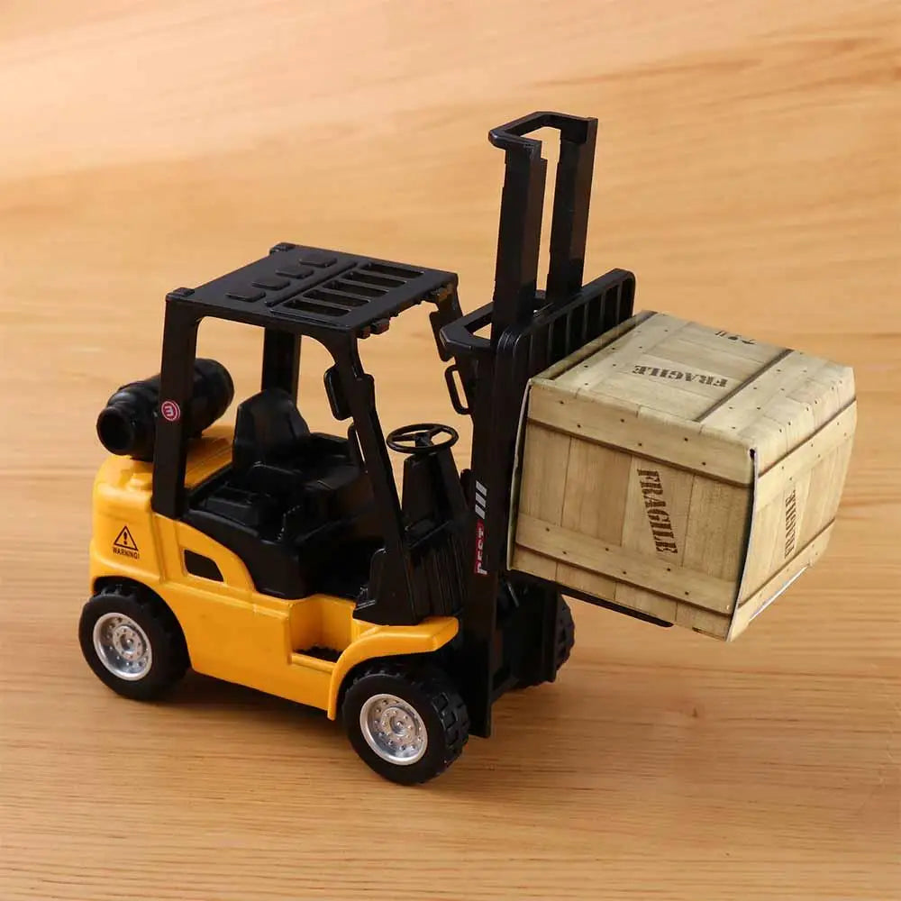 Toy Vehicle Set Educational Car Toy Vehicles Vehicle Construction Die-Cast Model Pallet Interactive Toy Forklift Friction Toy