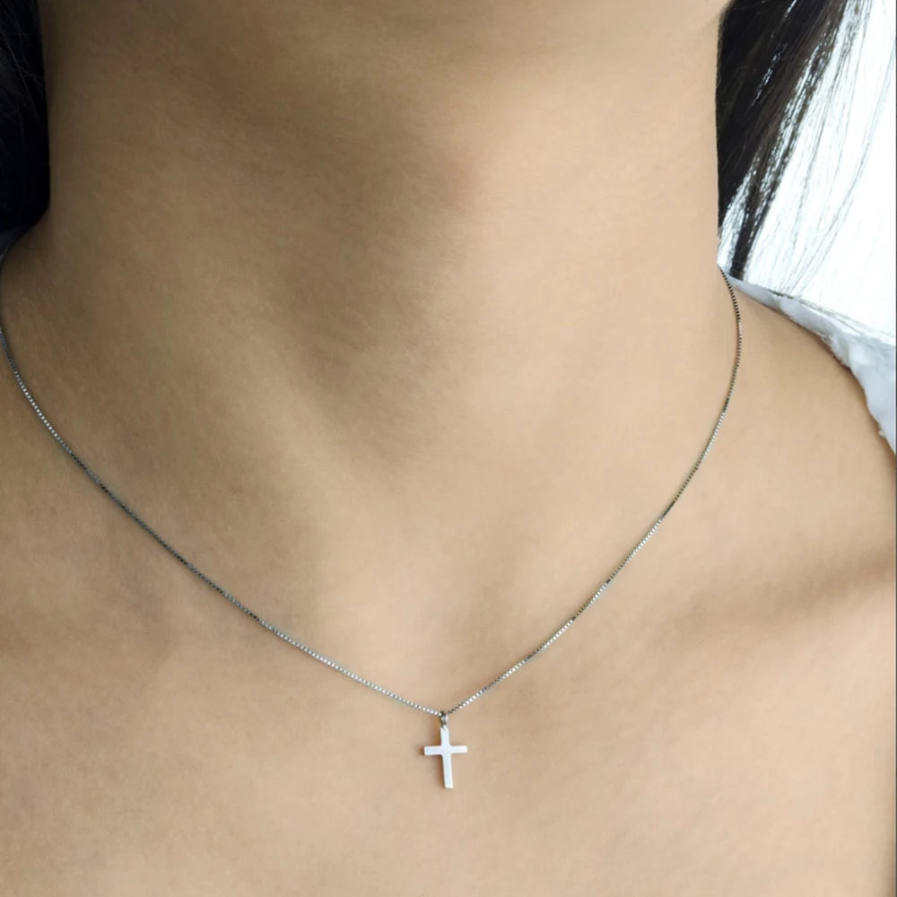 Cross chain pendant minimalist Christian necklace elegantcasual pendant necklace