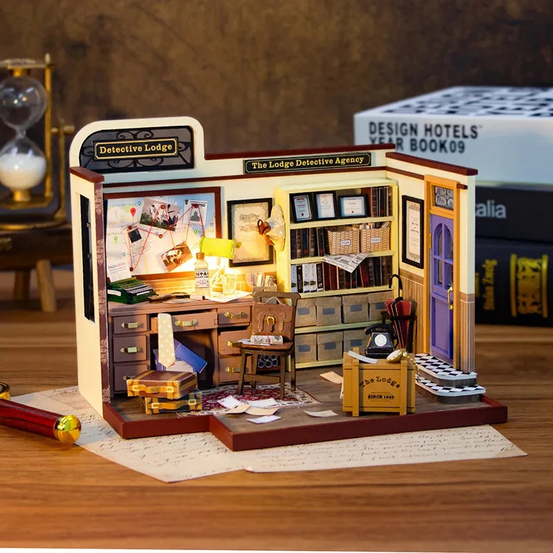 DIY Wooden Doll House with Furniture Miniature Dollhouse Kit