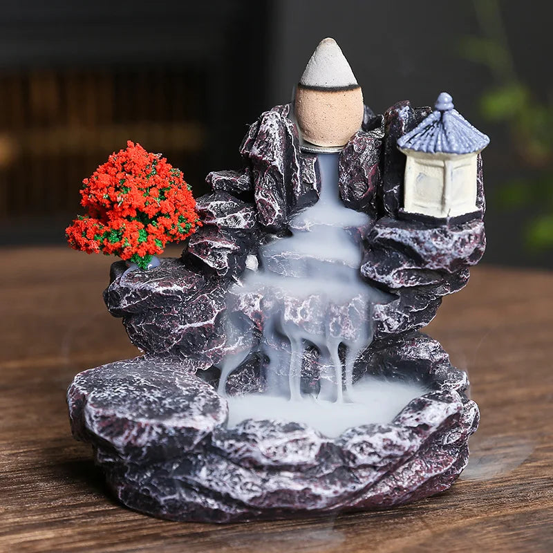 Backflow Incense Holder Waterfall Incense Burner Home Decor Aromatherapy Ornament