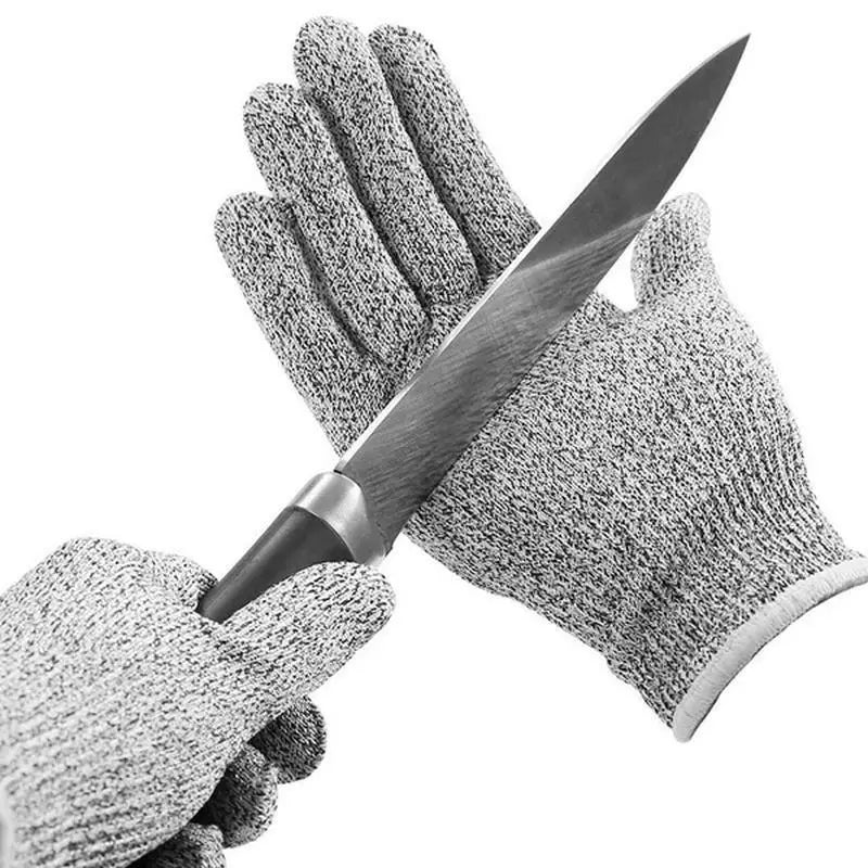 Level 5 HPPE Anti-Cut Gloves Kitchen Gardening Anti-Cut Knitted Gloves Anti-Thorn Wear-Resistant Glass Building Cutting Gloves