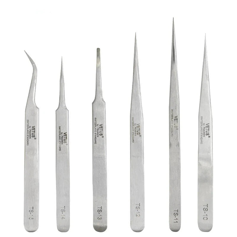 1pcs New Stainless Steel Industrial Anti-static Tweezers watchmaker Repair Tools Excellent Quality